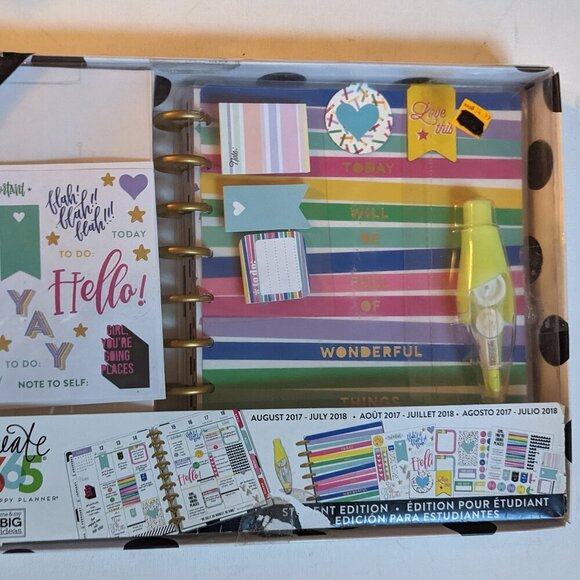 NWT Back to School Happy Planner Wonderful Classic Student Box Kit 2017 Outdated - Picture 2 of 10
